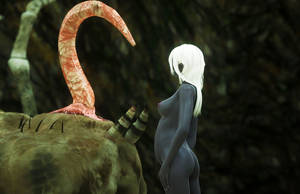 Big Tentacle Porn - Big Tentacle Porn Ebony elf filled up with two inserted creature tentacles  for a massive explosion.