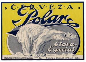 1950 Retro Cuban Porn - 1950 Cuba Cerveza Polar Beer Label. | Cuba, Vintage advertising posters,  Beer company