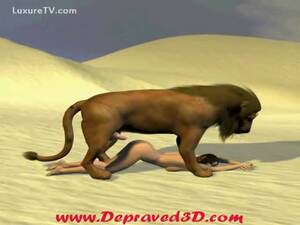Animal Lioness Toon Porn - Massive lion fucking a helpless brunette cartoon slut in this animated  beast sex video - LuxureTV