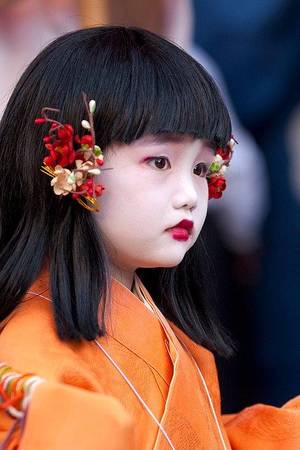 beautiful japanese geisha mai - Japanese girl in traditional dress.