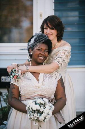 interracial lesbian couple sex - Just Married! Allebach Photography - Pennsylvania. Lesbian wedding,  non-white dresses, Â· Lesbian CouplesInterracial ...