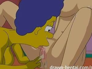lesbian cartoon bondage marge simson - Lesbian Hentai - Marge Simpson and Lois Griffin