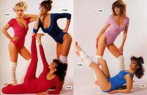 Aerobics Spandex Porn - Aerobics was the ultimate fashionable sport and required shiny leggings,  leotards, headbands, leg warmers, and aerobic shoes.