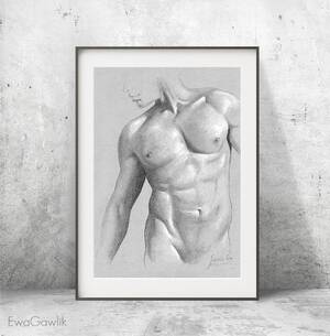 American Dad Porn Pencil Art - Male Nude Drawing PRINT of Art Pencil Drawing Male Nude - Etsy