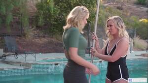 blonde teen lesbian pool - Hot blonde can't resist the pool girl's amazing round ass - XNXX.COM