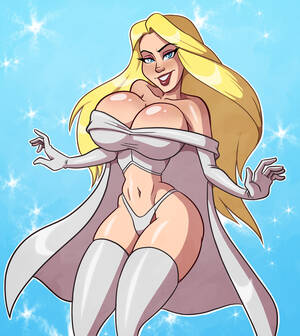 Emma Frost Porn Tits - Rule 34 - big breasts blonde hair blue eyes emma frost female female only  long hair marvel mature female mutant phazyn solo solo female solo focus  thighhighs white queen x-men | 3823392