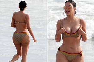 nude beach candid gof - Kim Kardashian Mexico pictures: What are they and why are they trending? |  The US Sun