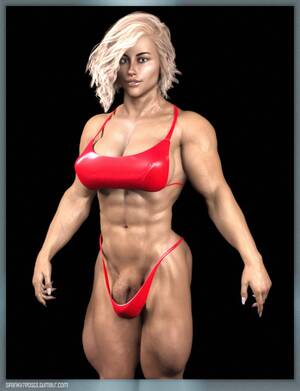 muscular shemale drawings - 3d Shemale Mistress Body Builder | Anal Dream House