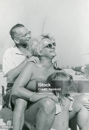 From The Vintage Family Nudist Porn - Vintage Photo Of Happy Family On Beach Stock Photo - Download Image Now -  Retro Style, Old-fashioned, Family - iStock