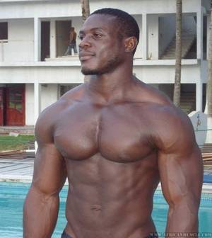 black muscular - In naked pic shower woman