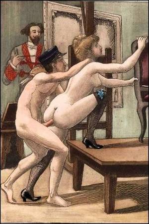 19th Century Amateur Porn - Nude and erotic art: Fredillo, Le ModÃ¨le chez le peintre amateur, 1880