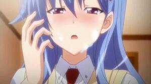 hentai blue hair fuck - Stunning hentai chick with blue hair and big tits fucks in her sexy  lingerie - CartoonPorn.com