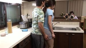 Asian Mom Kitchen - Asian MILF has her skirt lifted and pussy fucked in the k... | Any Porn
