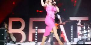 accidental upskirt on stage - Beatrice Egli Pink Mini Dress Upskirt Pussy On Stage Oops - Tnaflix.com