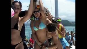 boat party sluts group - Dozens of Brazilian horny dudes and pretty nasty gals take part in the  special ocean cruise where every hottie can enjoy non-stopping banging  action on the board of yacht of Oshun -