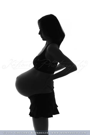 bw sexy pregnant naked - pregnant silhouette