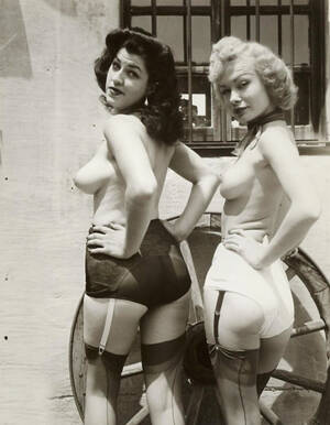 antique vintage porn pics of stockings - Antique Brunette & Blonde in Lingerie & Stockings - Vintage Porn |  MOTHERLESS.COM â„¢