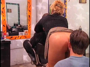 Blonde Hairdresser Porn - Blonde hairdresser attacked by a couple of pussy craving men | Any Porn