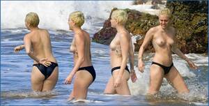 naked beach celebs - DJs Sexy Celebs - Miley Cyrus Topless Beach X-4 ðŸ˜ Porn Pic - EPORNER