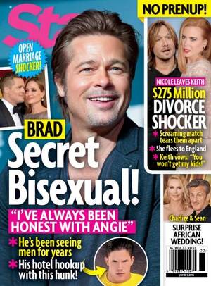 Gay Brad Pitt Porn - Is Brad Pitt A 'Picky' Bisexual? (Probably not, despite new magazine  claims) - Big Gay Picture Show