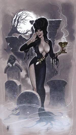Elvira Grey Fable Porn - Elvira artwork by Adam Hughes