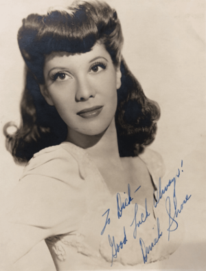 Dinah Shore Porn - Dinah Shore wishing my great-uncle luck while fighting in Tunisia. The  plane he flew on was called the \