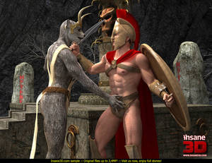 3d furry xxx - Busty fallow deer-like woman gives head to a horny Roman legionnaire -  CartoonTube.XXX