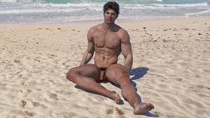 life on a nude beach - boys men Nude naked beach