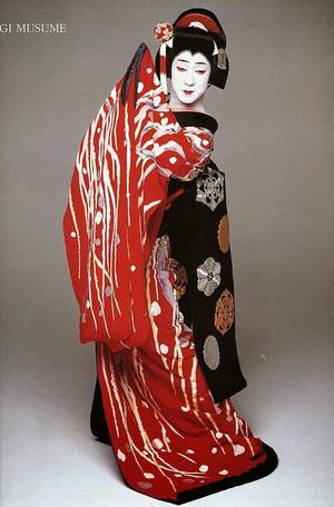 Geisha Kimono Japanese Porn - fromthefloatingworld: Bando tamasaburo sagi musume red kimono by  blackblizzard661 on Flickr.