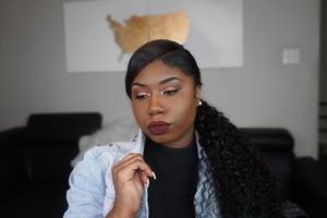 Black Ponytails - Sleek Swoop Bang With Curly Ponytail | Nadula Virgin Hair!