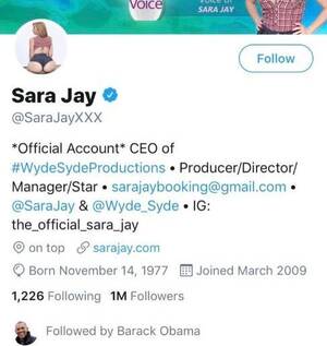 Barack Obama Porn Captions - Barack Obama follows porn star Sara Jay on Twitter and people are losing it  â€“ The US Sun | The US Sun