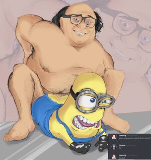 Minion Porn - Rule 34 - absurd res ambiguous gender anal bald blue eyes clothing  crossover danny devito despicable me discord duo english text eyewear  forced from behind position gay glasses gloves goggles hairy handwear