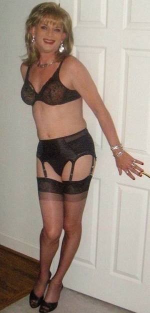 club crossdresser stockings - Carolyn cd