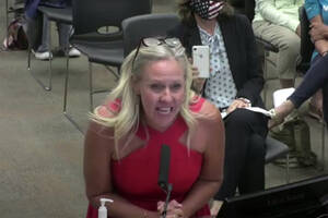 Kristen Bell Anal Porn - Texas mother disrupts Austin school board meeting to discuss anal sex