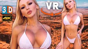 Bikini Fake - Grandes tetas falsas en micro bikini blanco con tanga con culo de burbuja  Yesbabylisa VR 4K 180/360 estereoscÃ³pico porno | CosXplay.com