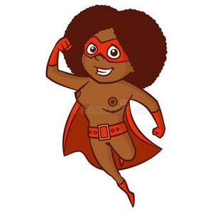 naked black african cartoon - Super Hero Woman Cartoon Character Stock Illustration - Illustration of  flat, isolated: 99942819