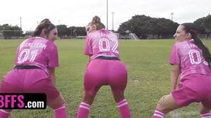 lesbian soccer orgy - The women's soccer team seduced a new coach