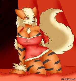 Arcanine Nude Tits - e621 2015 anthro anthrofied arcanine big_breasts breasts cleavage clothed  clothing female hi_res looking_at_viewer nintendo pokÃ©mon red_eyes