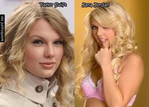 Famous People Turned Porn Stars - Celebrities with Porn Stars Doppelgangers Taylor Swift/Jana jordan