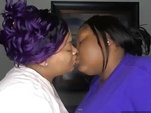 chubby black lesbians kissing - 2 bbws kiss for the first time sexy | xHamster
