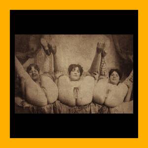 1890s Porn Pussy - anonymous, 1890s, FFF, three graces legs up, pussy contest, covered couch,  curtains in the ground | vintage38000