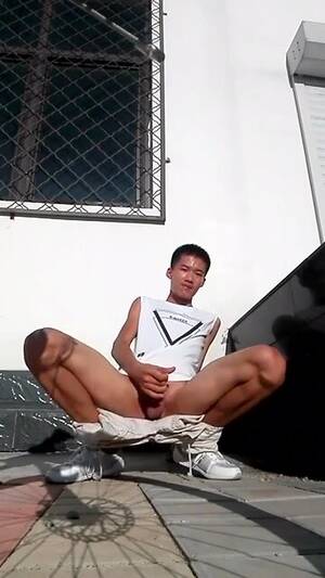 asian dick public - Public: Asian twink porn plays with his cockâ€¦ ThisVid.com