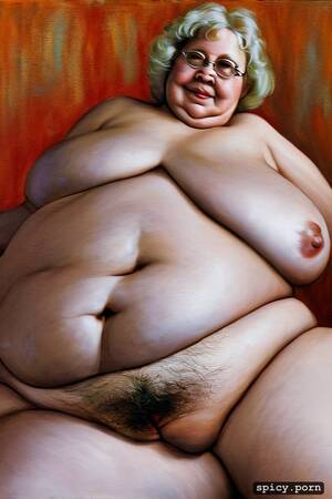 Granny Porn Thigh Fat - Image of fat thighs, spreading legs, big fat boobs, seductive obese granny  - spicy.porn