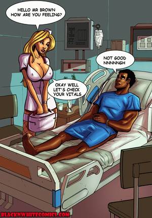 blonde nurse sex cartoon - Nurse Interracial Blow Job