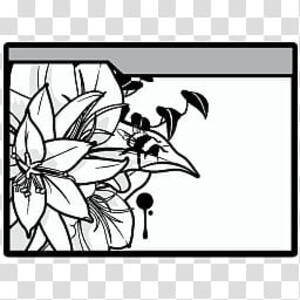 flower black porn - Porn Needs You, black and white flower graphic folder transparent  background PNG clipart | HiClipart
