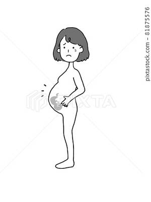 animayed naked pregnant girls - Image illustration of naked pregnant woman and... - Stock Illustration  [81875576] - PIXTA