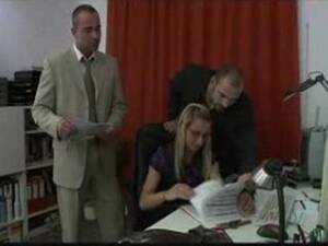 2 Girls 1 Guy Porn Office - Two Guys and a Girl Fuck Each Other in the Office - NonkTube.com