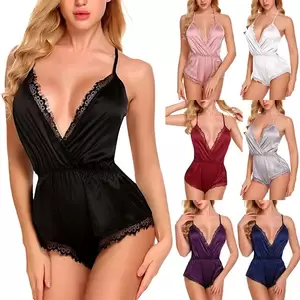 Clothed Softcore Porn - Sex Shop Porn V-neck Sleepwear Women's Underwear Lace Soft Satin Sexy  Lingerie Sexy Erotic Costumes Solid Color Exotic Clothes - Babydolls &  Chemises - AliExpress