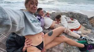 beach swingers party - Two couples of perverted friends came to the beach to throw a swinger party  - AnySex.com Video