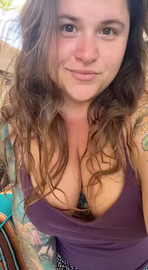 chubby big naturals selfie - let this bbw covered in ink with big naturals titties quench your thirst!  nudes by handful_heather420